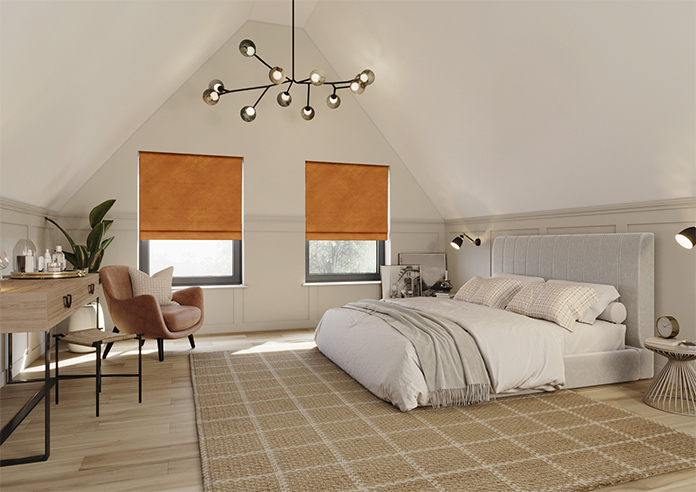 Odessa Velvet, Nectarine - Twist&Fit Roman Blind - Image 7